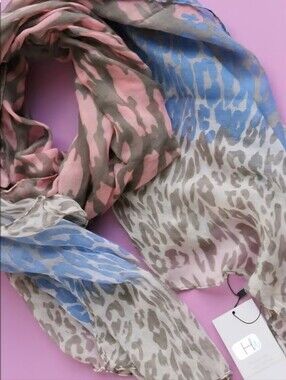 NWT Headbands Of Hope Summer Scarf Wrap Animal Print Cotton Gauzy Oversized